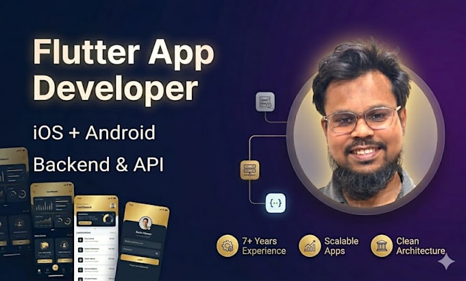 build flutter ios and android app with custom backend or firebase