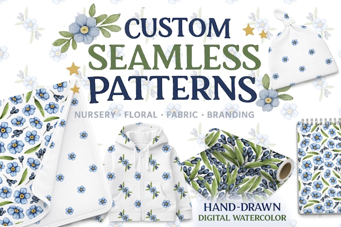 design watercolor seamless pattern for fabric and textile