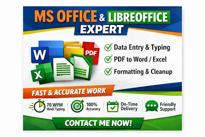 do ms office work and libreoffice work perfectly