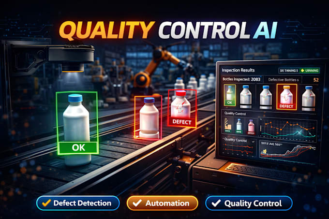 develop automated visual quality control, defect detection system for production