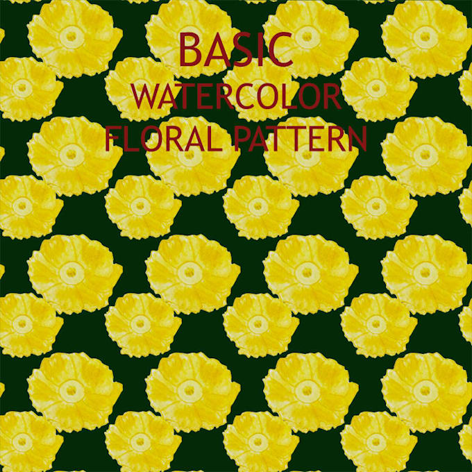 create watercolor floral seamless pattern design