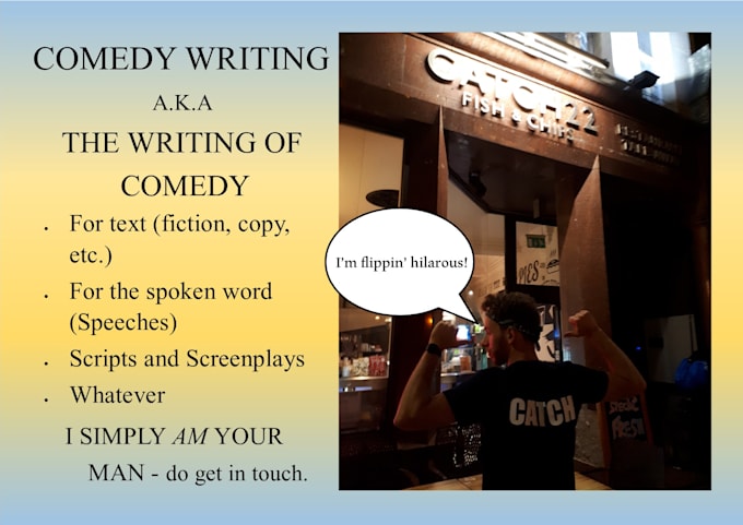 write comedy or add comedy to your content