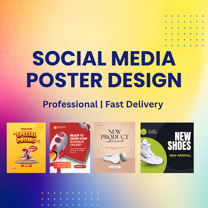 design professional social media posters