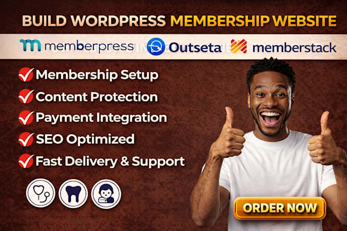 build wordpress membership website using memberpress outseta or memberstack