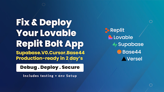 fix deploy cursor ai lovable replit bolt lovable supabase rocket new v0 base44