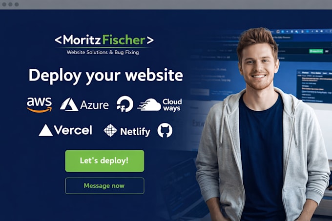 deploy your websites on AWS, netlify, vercel, hostinger azure, digital ocean