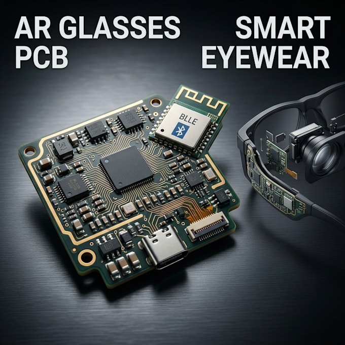 design ar glasses pcb, smart eyewear pcb and wearable electronics