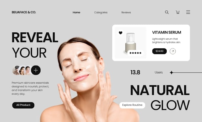 shopify store design, shopify redesign, shopify website design, shopify clone