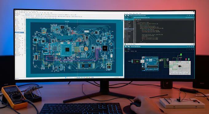 design pcb and do arduino programming with simulation