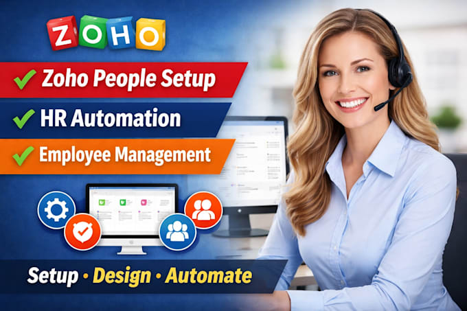 setup, design and configure zoho people HR system with automation