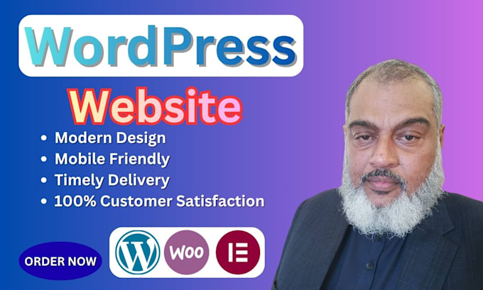 design a modern wordpress website using elementor or woocommerce for your