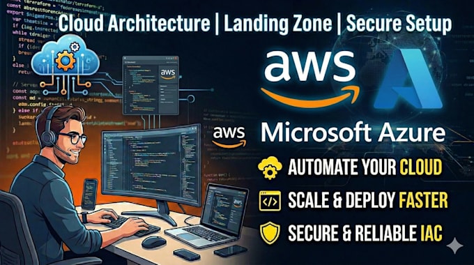 design AWS and azure cloud architecture, landing zone and infrastructure setup