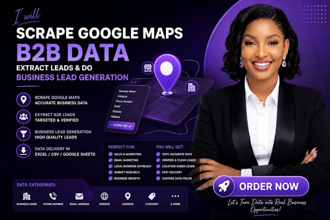 scrape google maps b2b data extract leads and do business lead generation