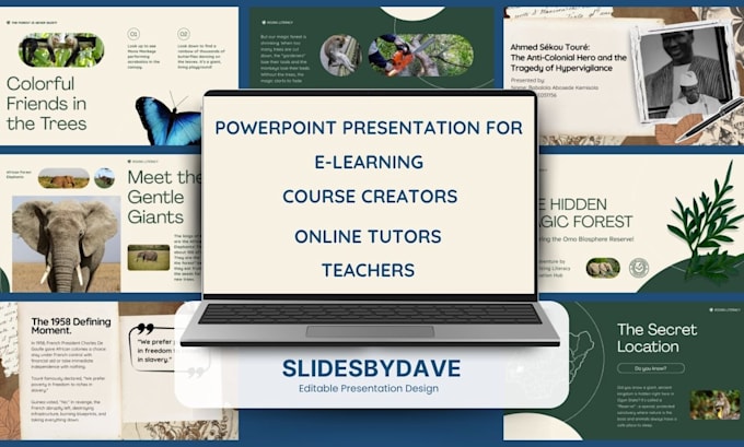 design engaging elearning course slides, training and academic presentations