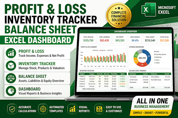 do profit and loss spreadsheet inventory tracker balance sheet excel dashboard