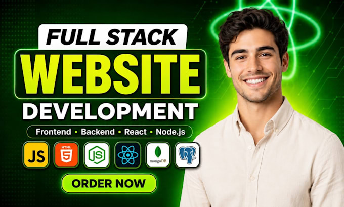 do website development as full stack web developer, frontend, backend developer