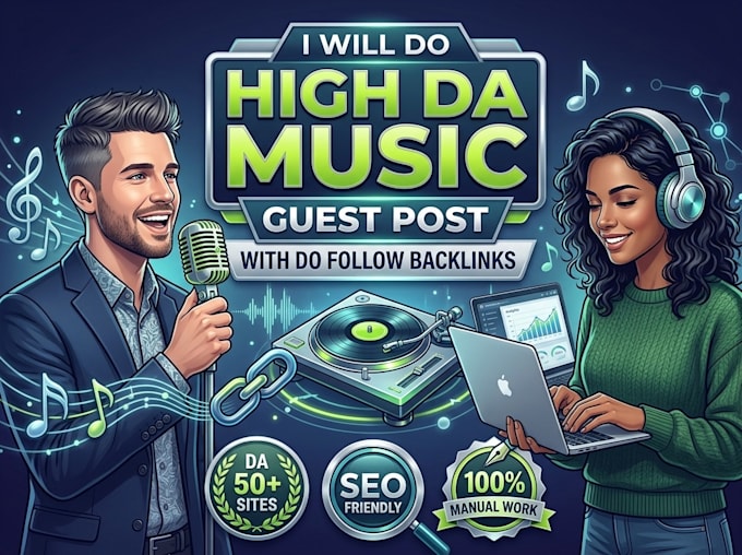 do music guest posts with high da dofollow backlinks