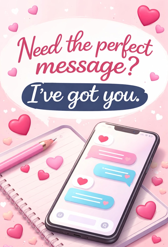 write your text messages captions or romantic notes