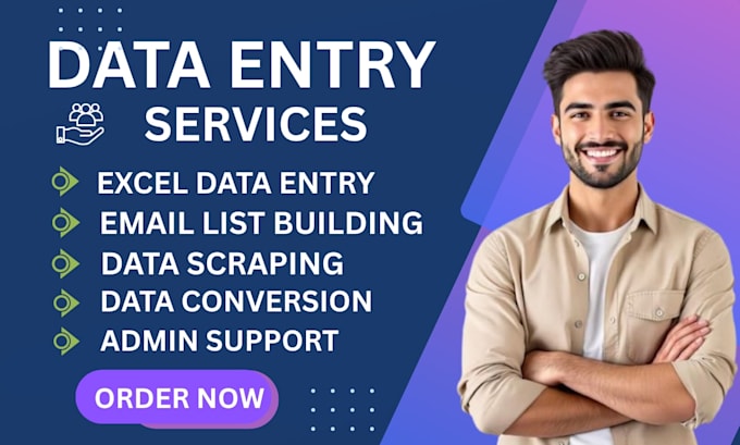 do data entry, email listing, web research,copy paste,excel and google tasks