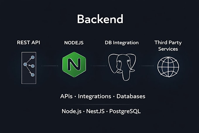 develop backend apis and integrate third party services