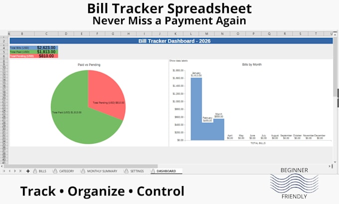create a bill tracker spreadsheet for your finances