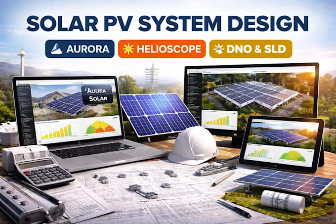 Ontwerp een zonne-pv-systeem met aurora helioscope pvsol met dno en sld