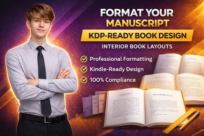 format your manuscript KDP ready book design interior book layouts
