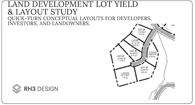 create conceptual subdivision exhibits for feasibility studies