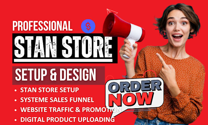 setup stan store stan store setup stan store website systeme io landing page