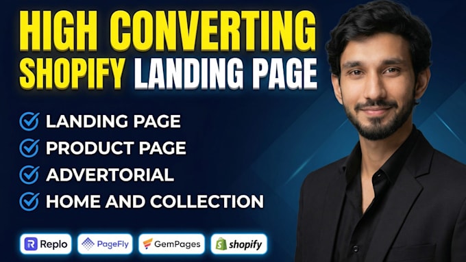 design high converting shopify product landing page using replo pagefly gempages