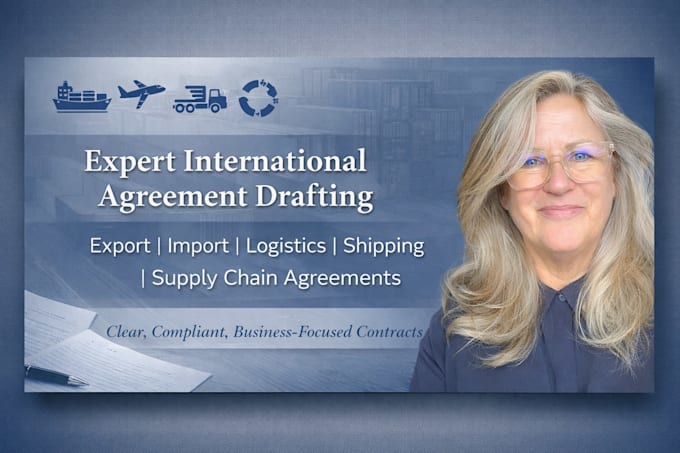 create export, import, logistics, shipping and supply chain agreements
