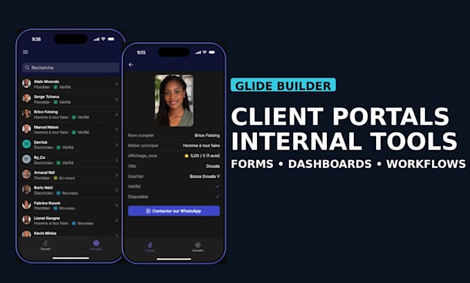 build a glide client portal or internal tool