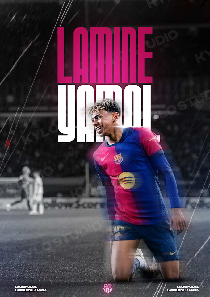 create a professional football poster