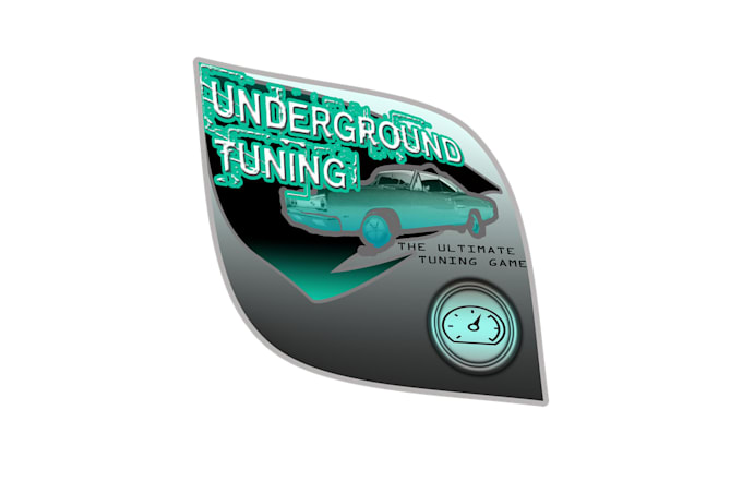 design car racing tuning ios game logo