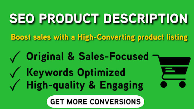 write high converting SEO product descriptions
