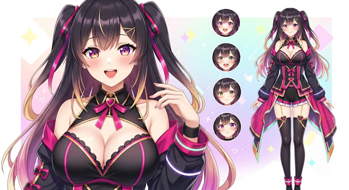 design and rig a professional live2d vtuber model for vtube studio