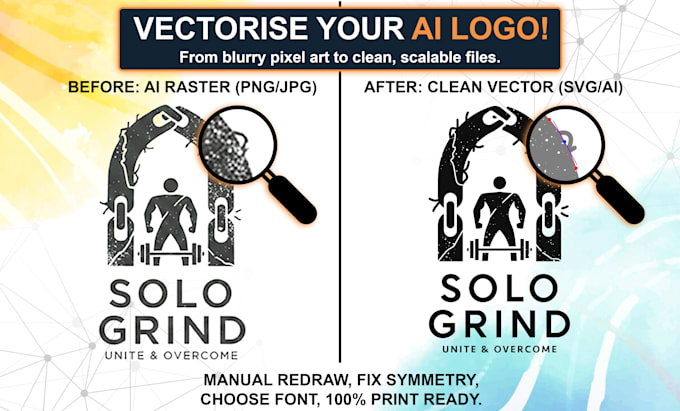 fix, clean up, and vectorise your ai logo designs