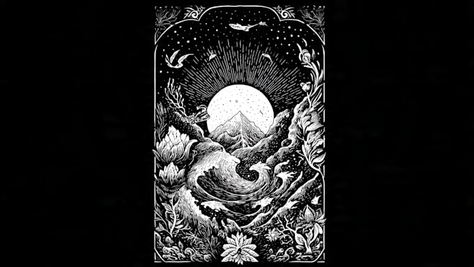create linocut t shirt design for brands
