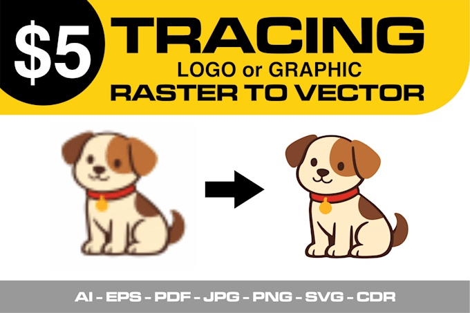 tracing logo or graphic raster to vector file