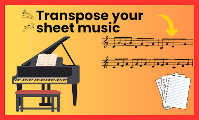 transpose your sheet music to any key