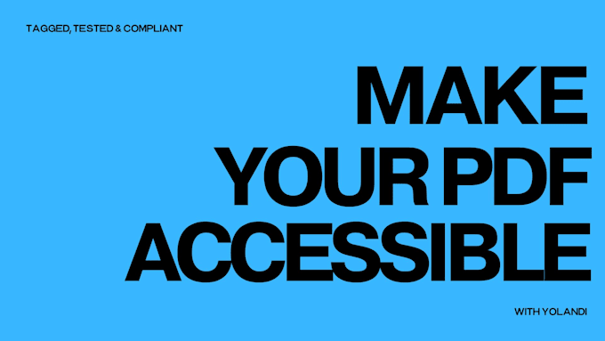 make your PDF wcag accessible and compliant