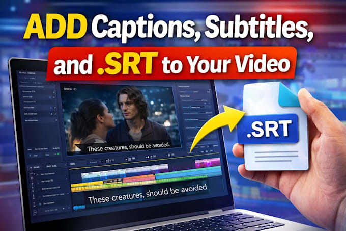 add captions, subtitles, and srt to your video