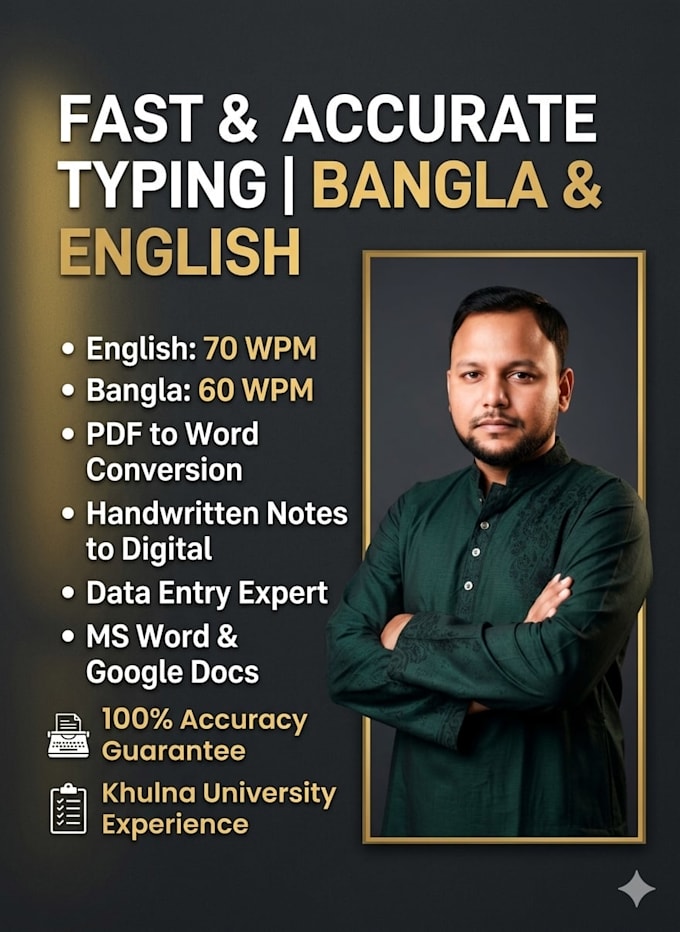 fast typing in bangla and english with accuracy