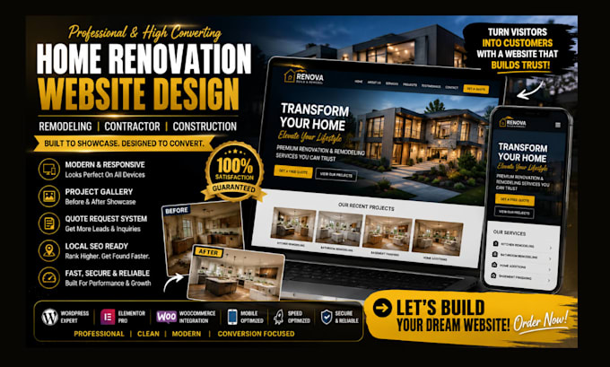 design home renovation and remodeling website contractor construction website