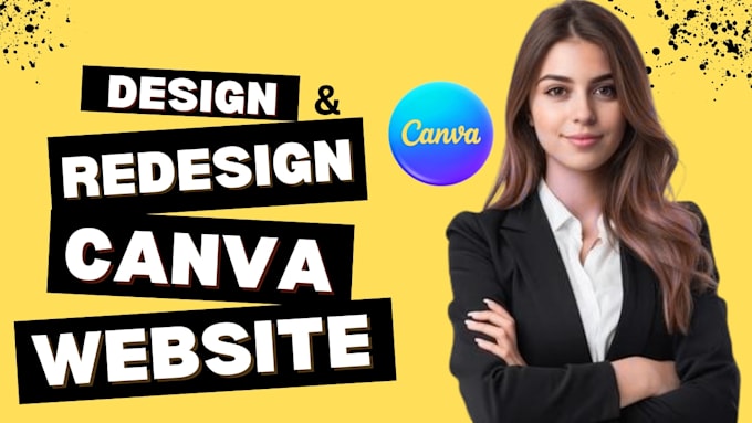 create canva website design, canva landing page design, canva portfolio design