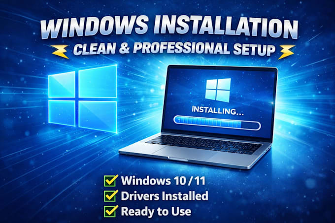 do a clean install of windows 10 or 11 and install all drivers remotely