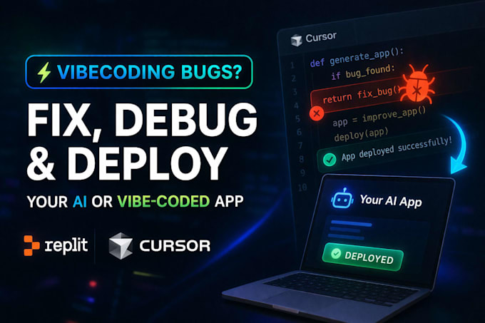 fix, debug, and deploy your ai or vibe coded app fast