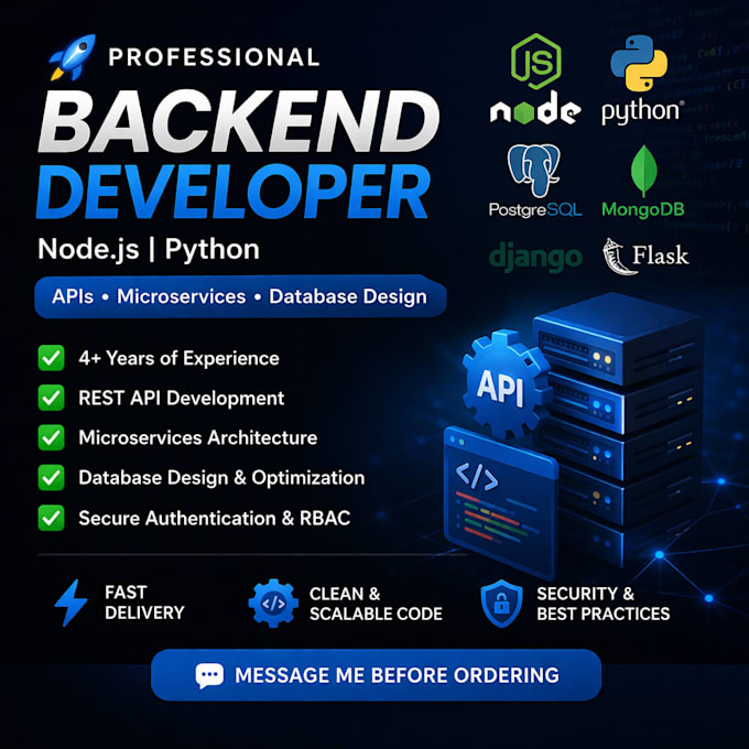 end to end backend for your software