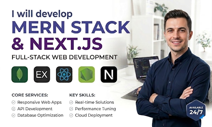 develop full stack websites using mern stack and next js