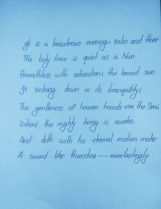 write neat and cursive handwrite letters, notes, assignments